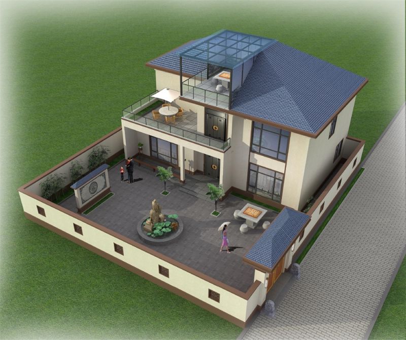 自建别墅效俯瞰